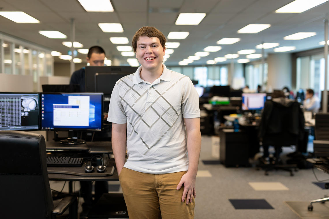 Software engineering student Nicholas Langley 