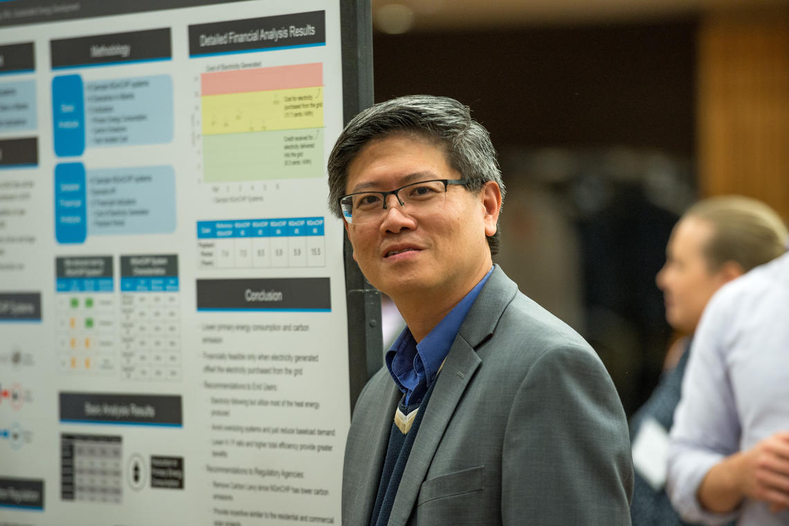 Kelvin Tan, a fall 2018 graduate of the Master of Sustainable Energy Development program at the University of Calgary, researched the feasibility of natural gas micro combined heat and power for residential and commercial sites in Alberta.