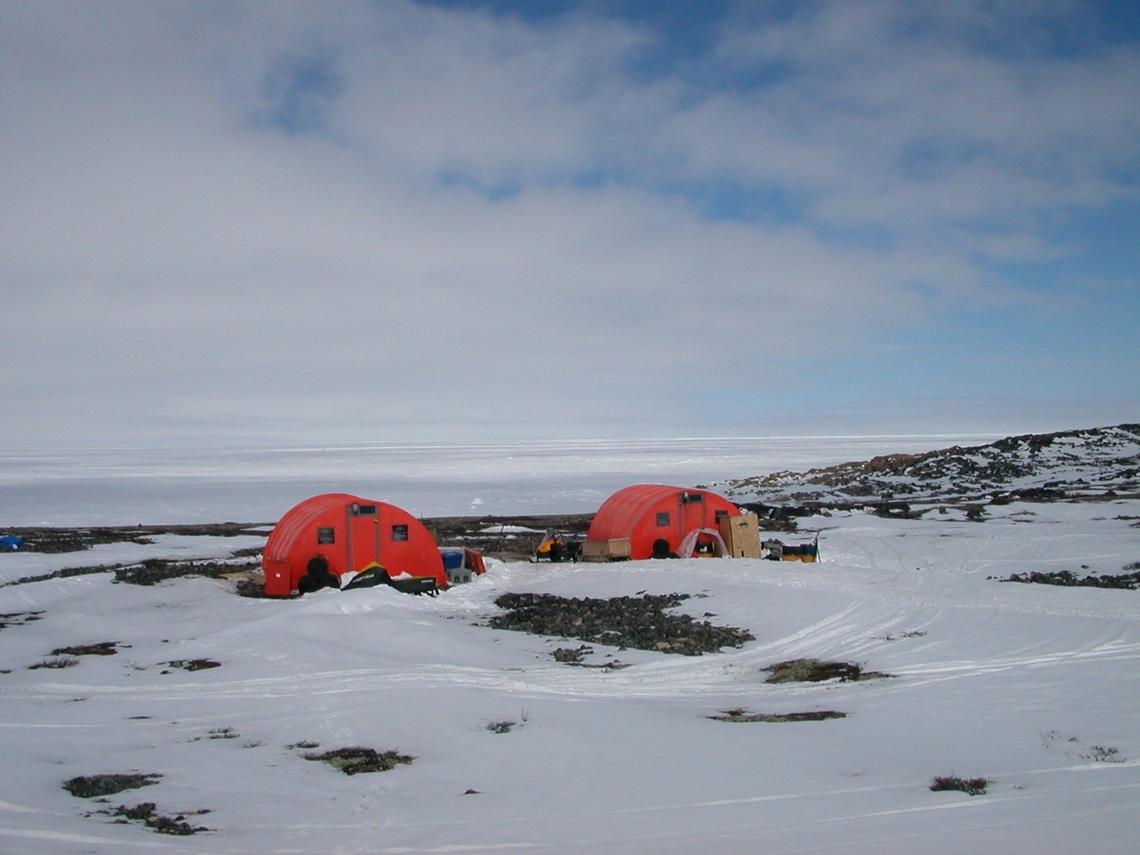 A field camp near Churchill during previous collaborative studies conducted by the universities of Manitoba and Calgary.