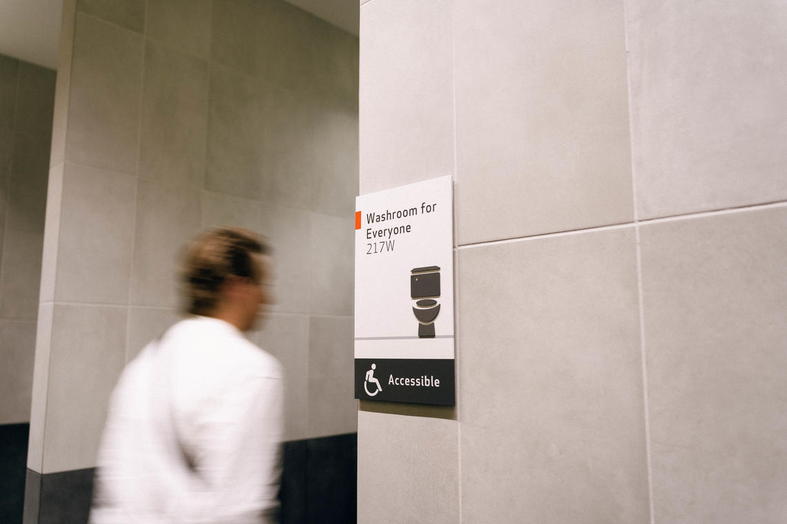 Hunter Student Commons offers gender-neutral washrooms throughout the building as part of a focus on creating inclusive spaces on campus.