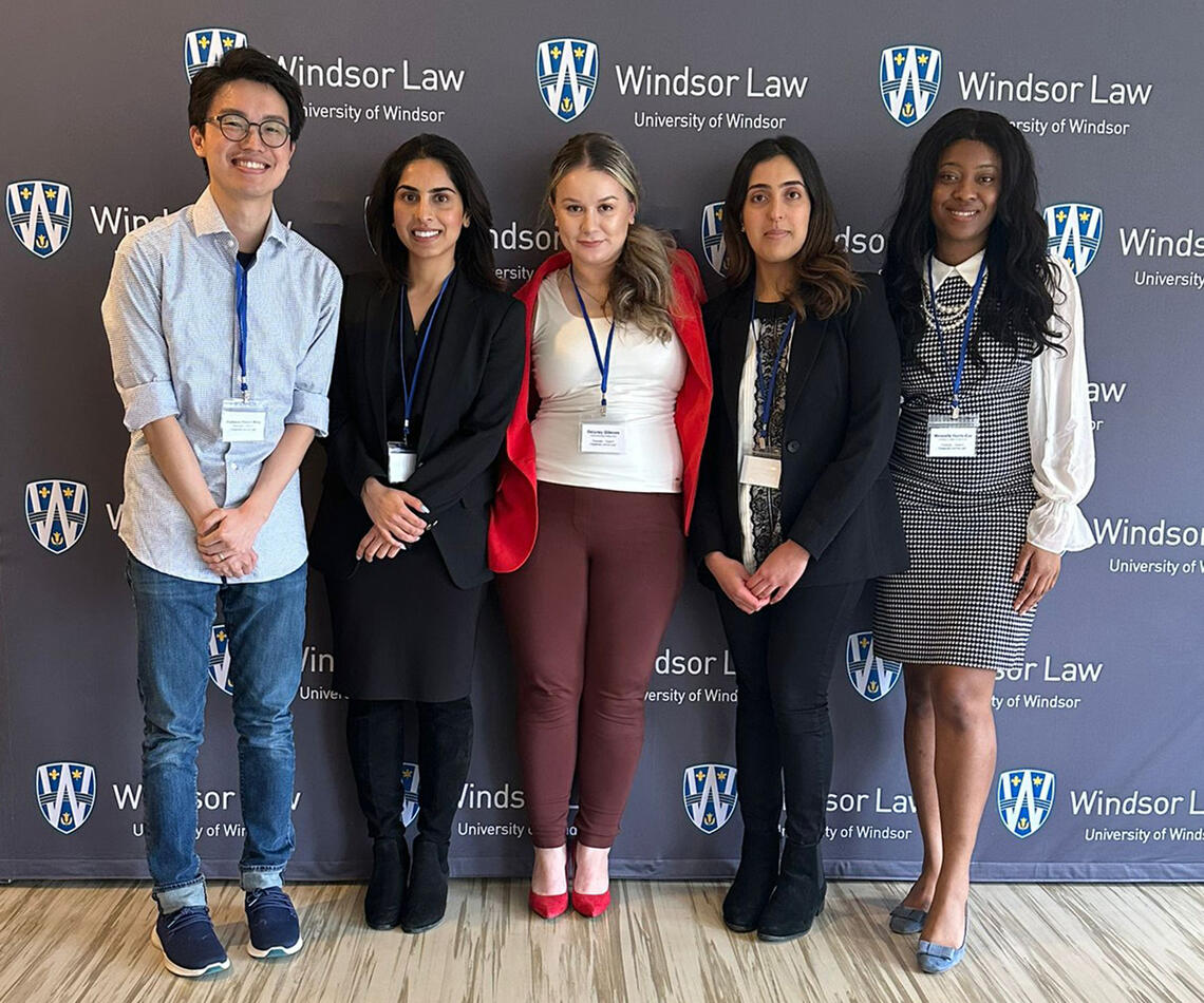 Mirabelle Harris-Eze and fellow attendees at the Canadian Law Student Conference in March 2023