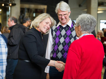 Students, faculty, and staff attend the annual President’s Holiday Celebration on December 3, 2018