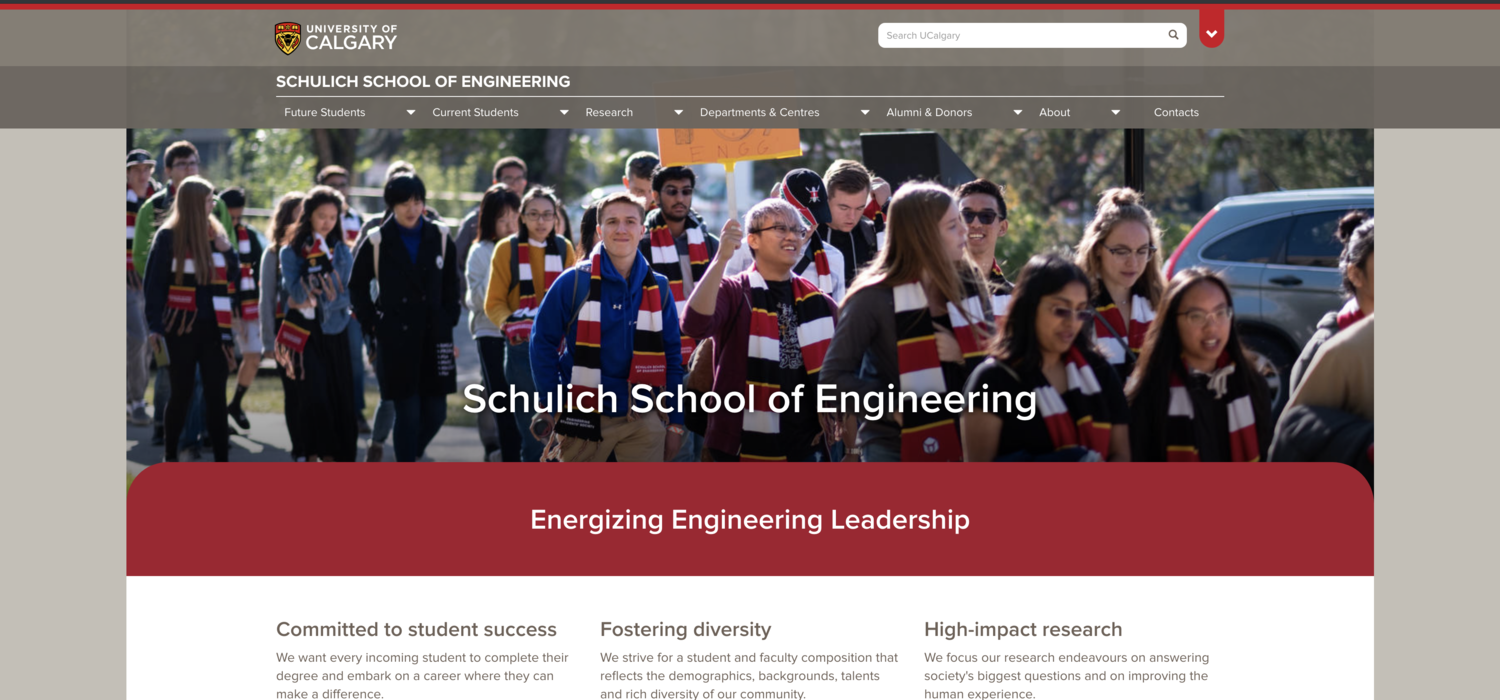 Schulich School of Engineering Website