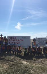 Students participating in the ReDeveLoP program from five different universities visit the Field Research Station (FRS) near Brooks, AB. The FRS is operated by the Containment and Monitoring Institute (CaMI) at the University of Calgary. The students learned about new technologies that are being developed for conformance monitoring of CO2 plumes in the subsurface.