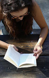 Girls work on homework 