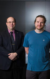 Dr. Robert Thompson and PhD student Andrew Evans 