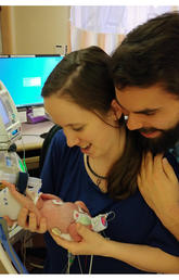 Molly and Patrick Wilding are parents of Gianna, born four months early.