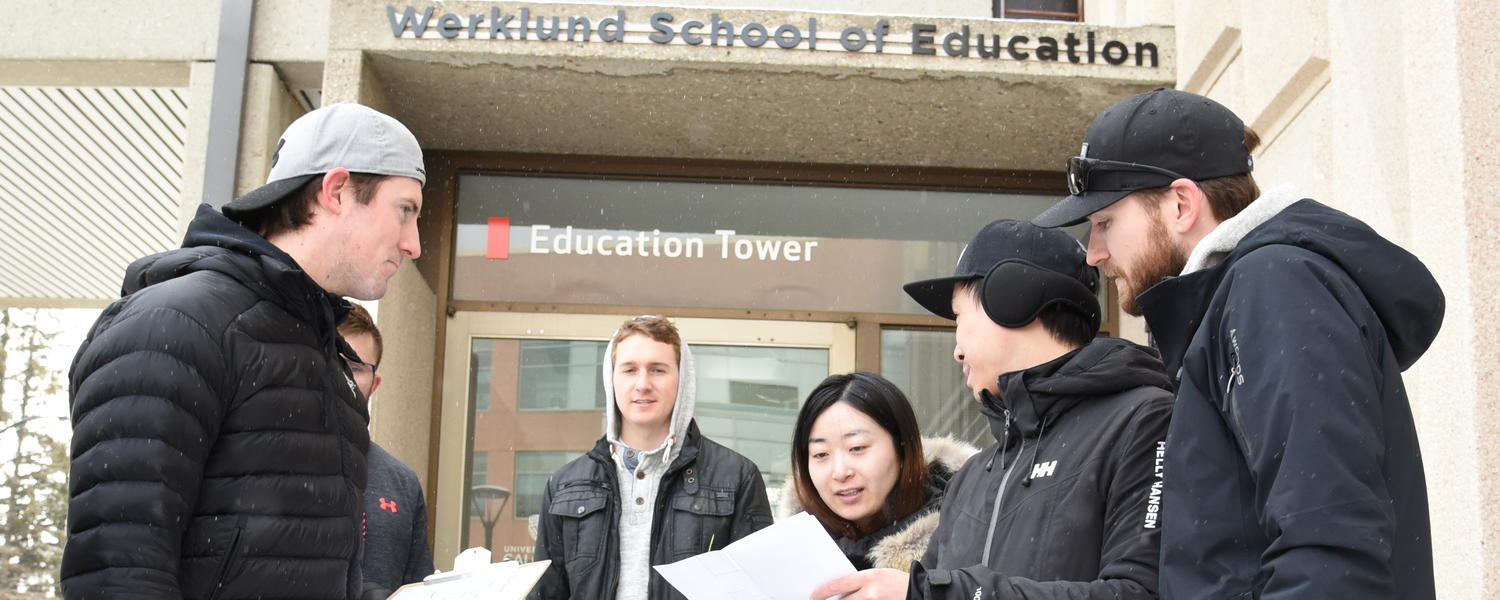students participate in group exercise