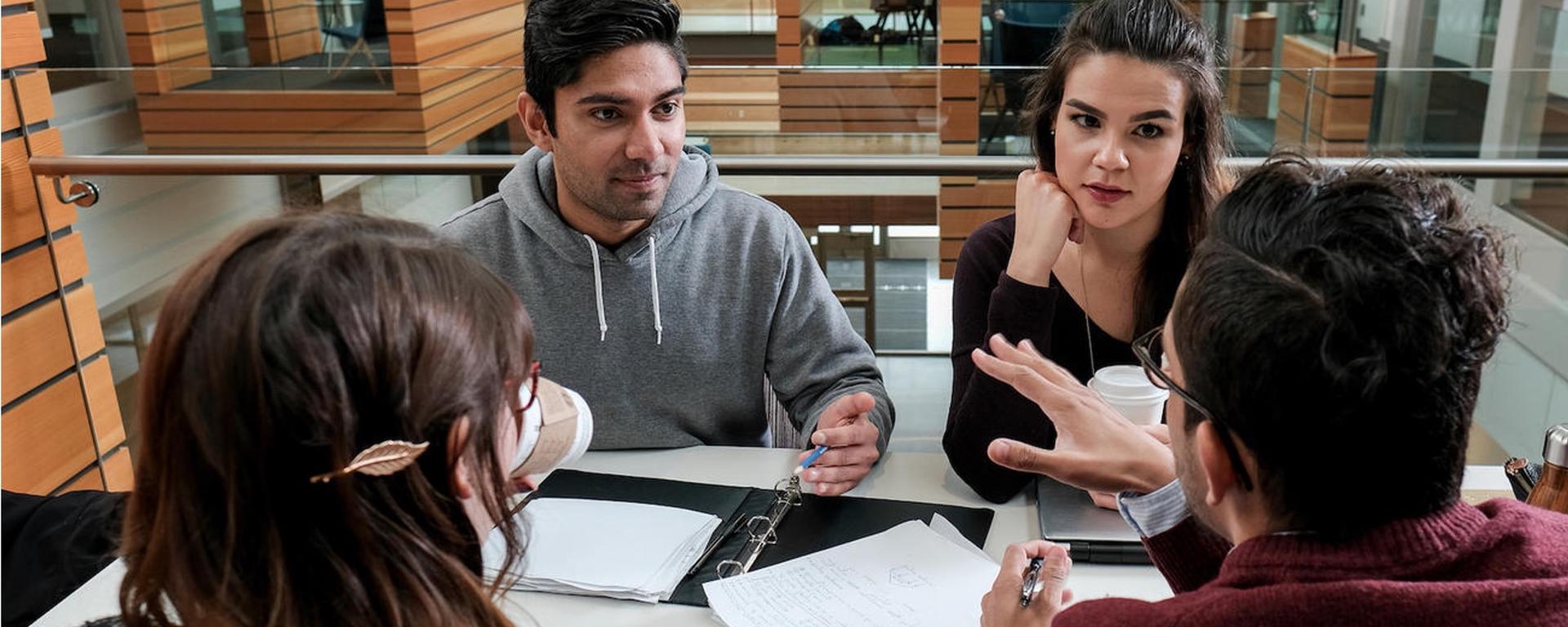 students studying