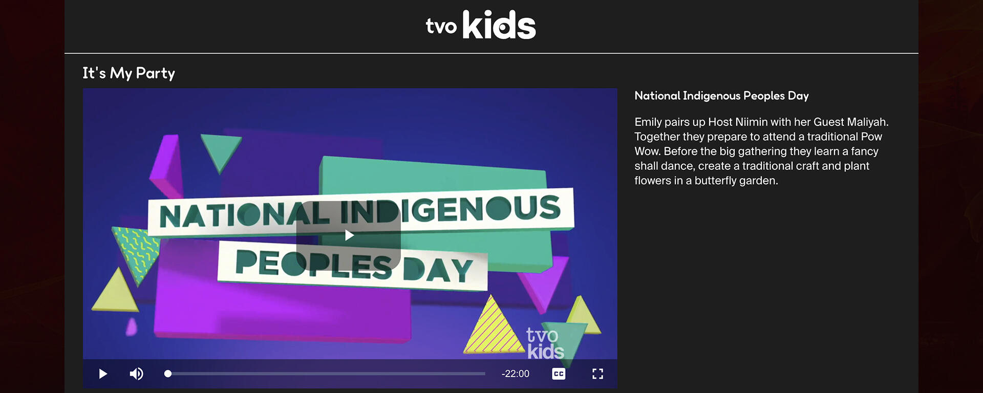 It's My Party: National Indigenous Peoples Day