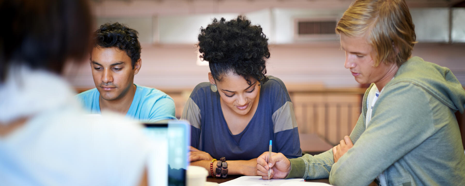 students studying together