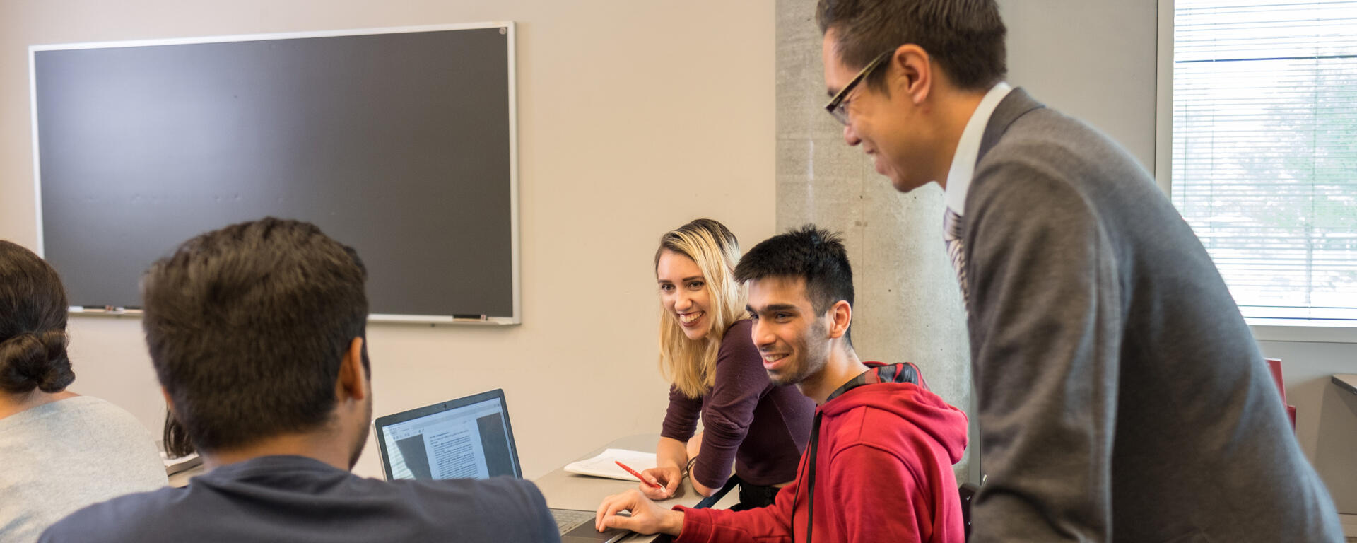 Student discussion with instructor.