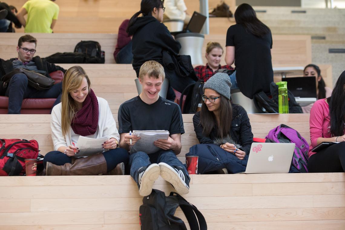 Students on EEEL stairs