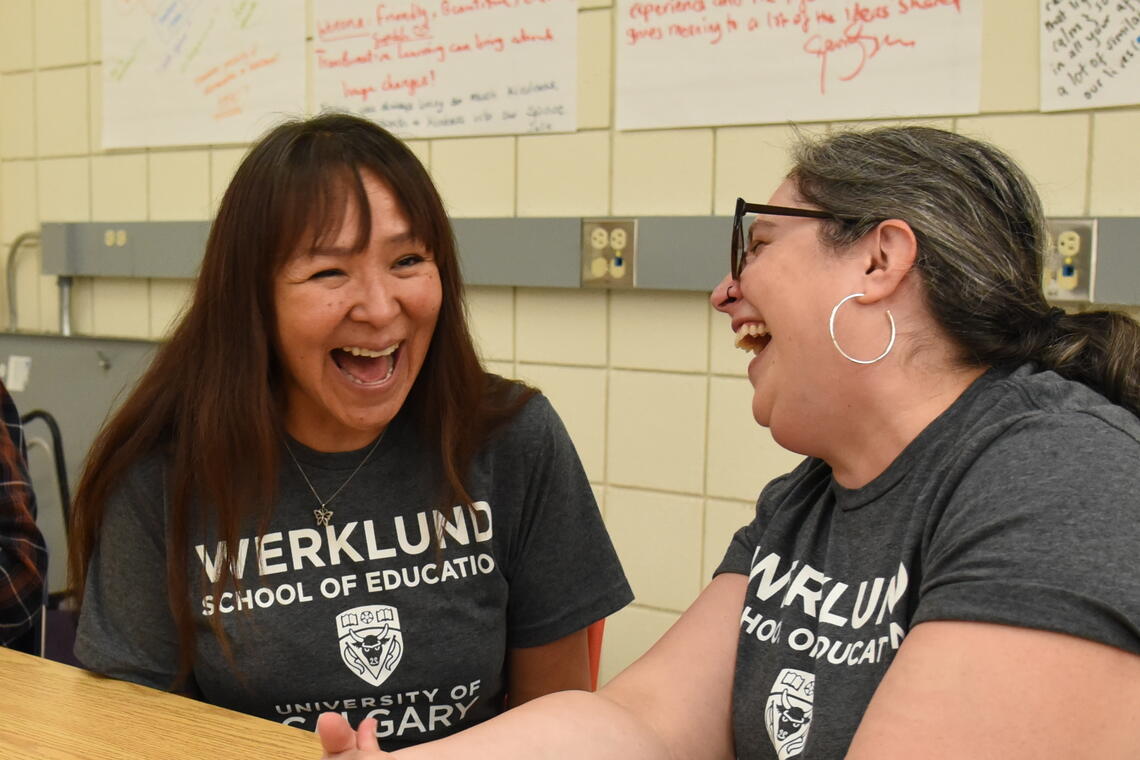 Women laughing