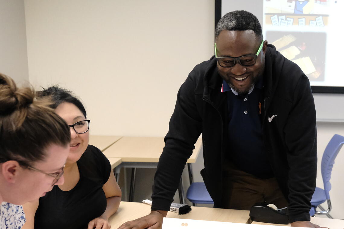 teacher and students in class