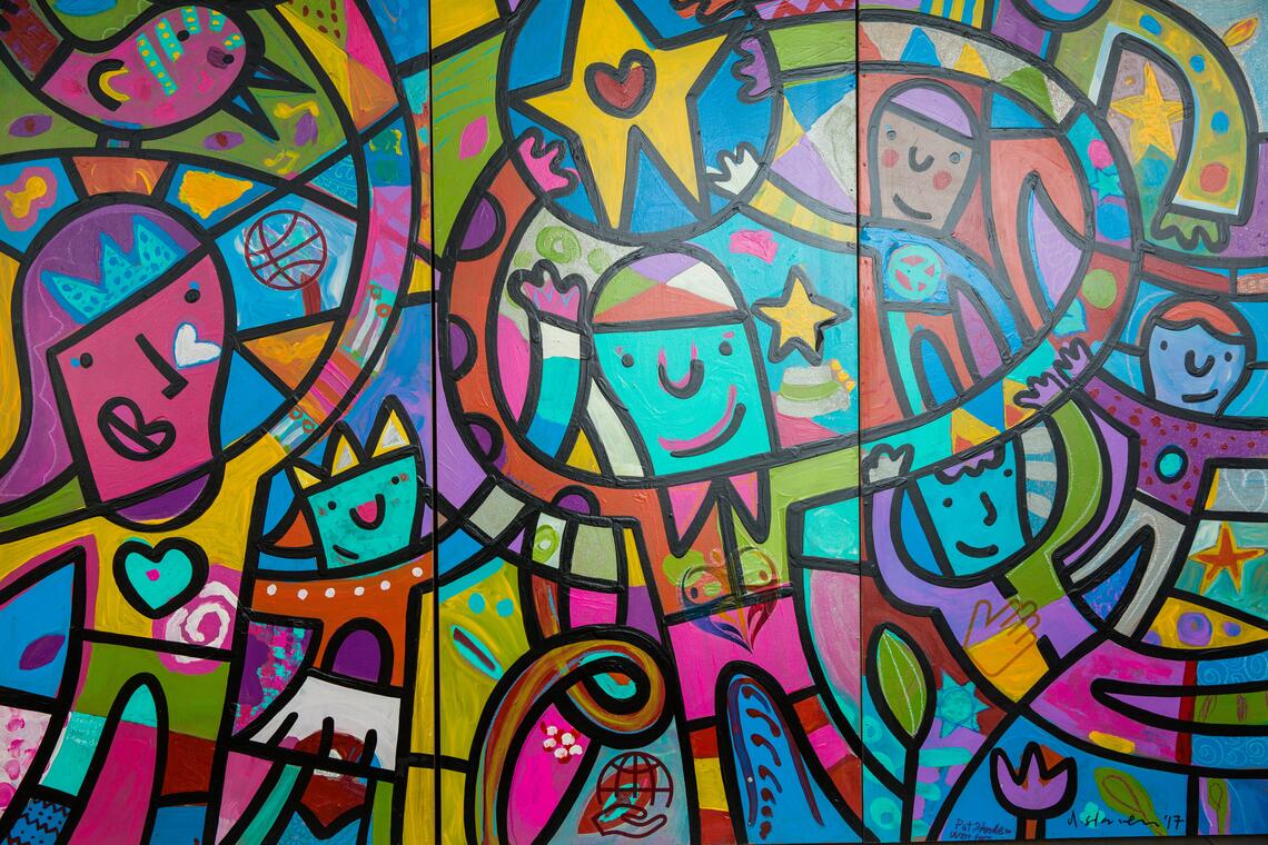 Youth Champion Facilitators Multicoloured wall mural artwork