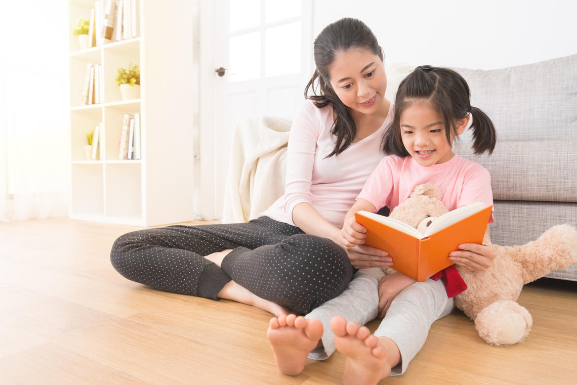 Parent reading to child