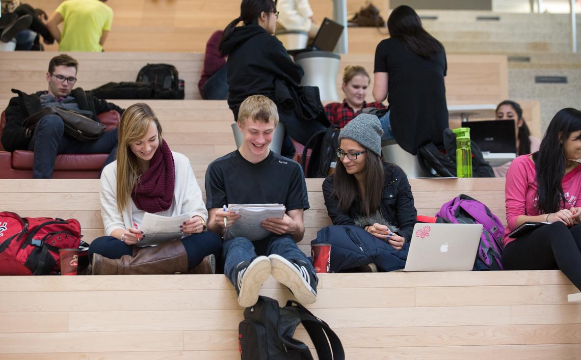 Students on EEEL stairs