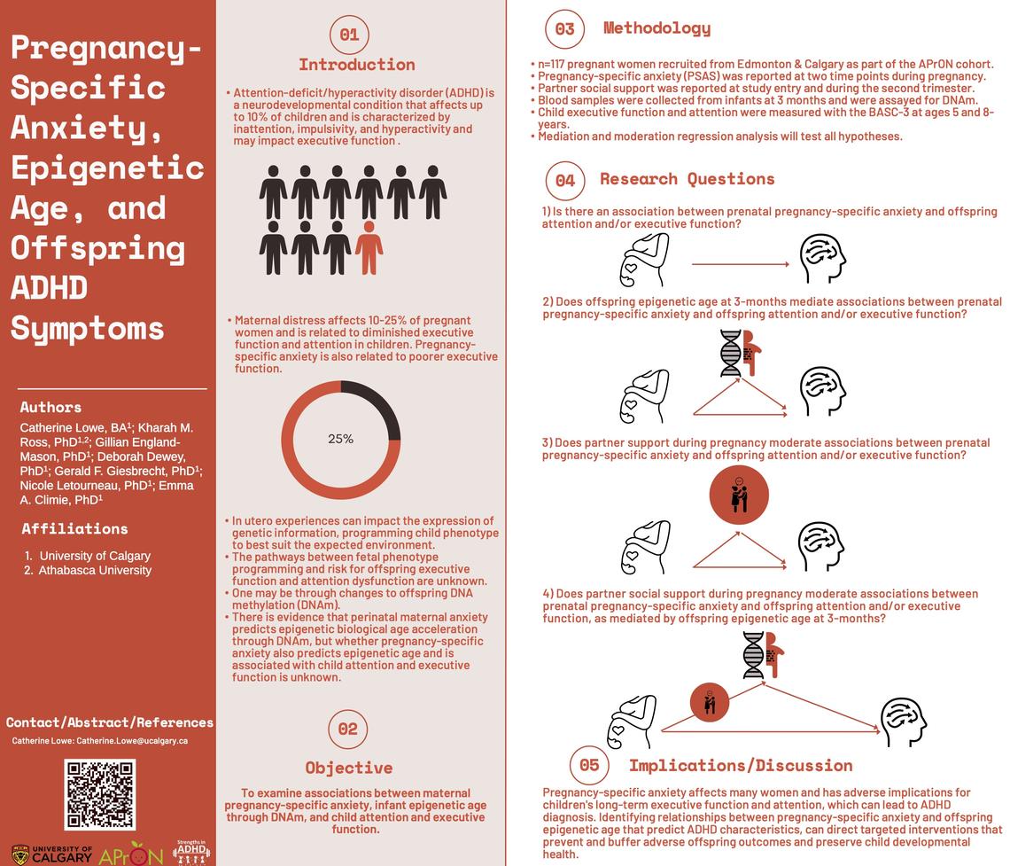 Pregnancy-Specific Anxiety, Epigenetic Age, and Offspring ADHD Symptoms