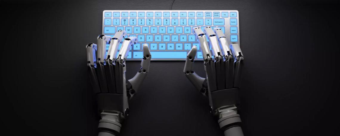Robot using computer keyboard