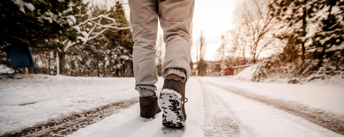 Walking in snow