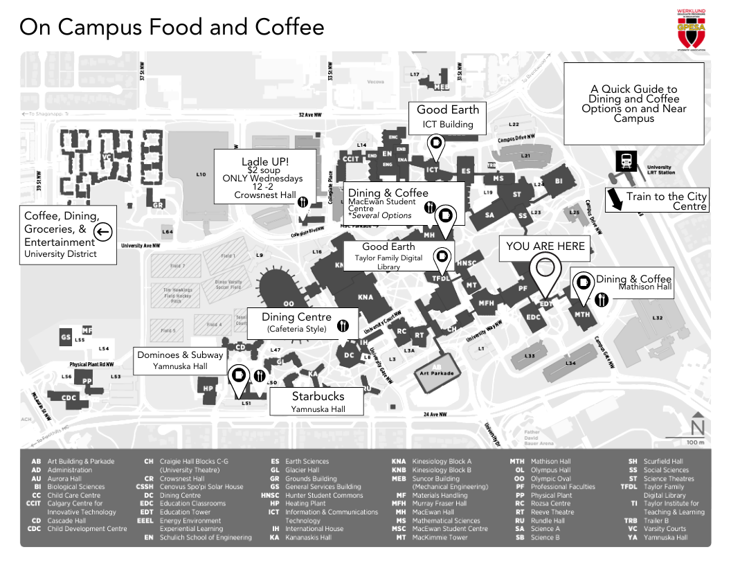 Food and Coffee Offerings on Campus