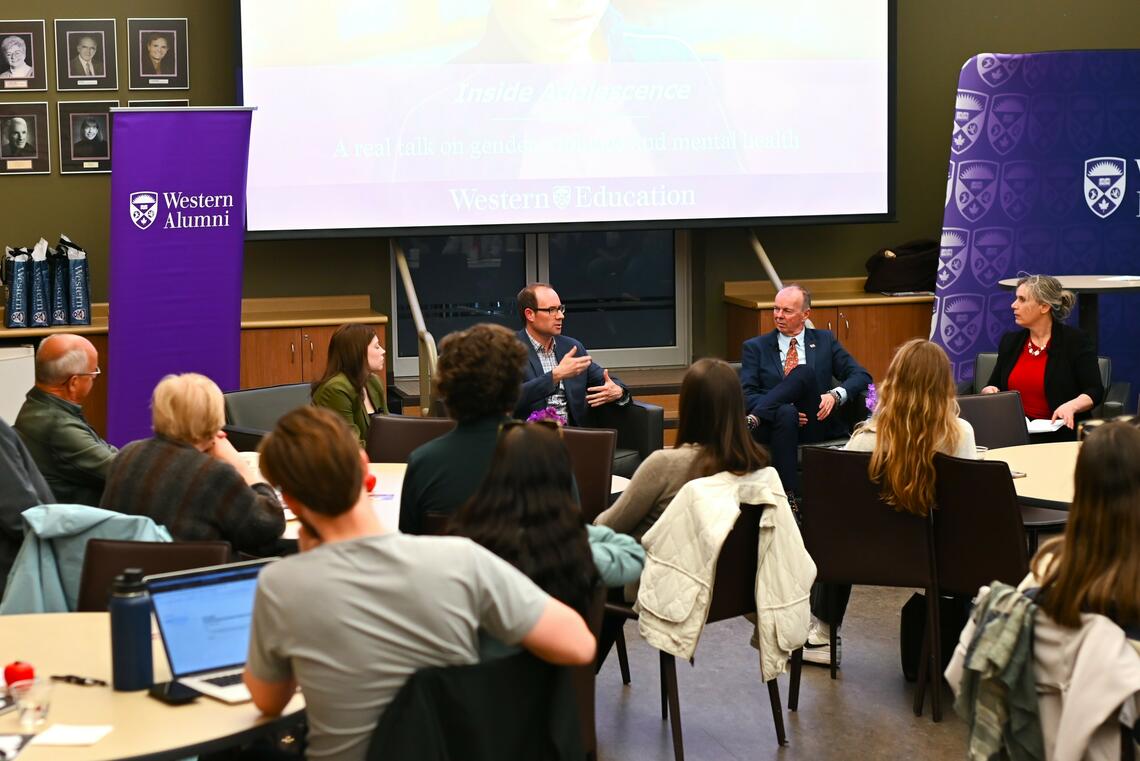 group of people talking