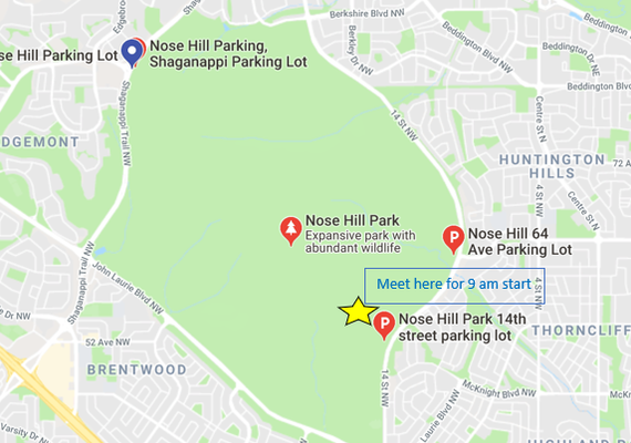 Map of Nose Hill Park