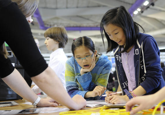 students at science fair