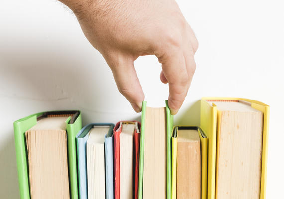 Books on a shelf