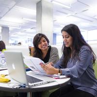 two people studying