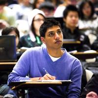 man in lecture