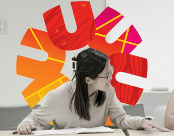 Woman sitting at desk
